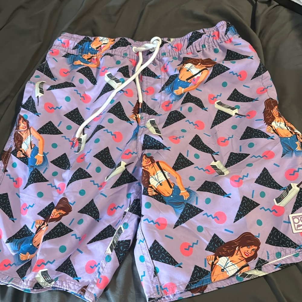 RSVLTS Kelly Kapowski Saved by the Bell swim shorts NWT size medium